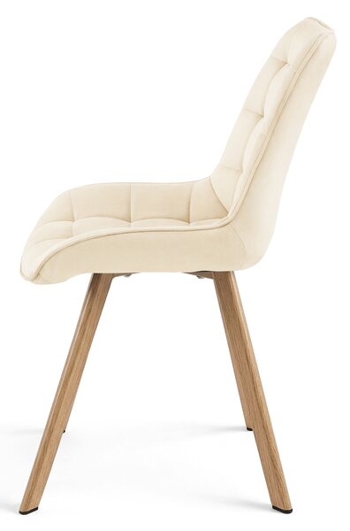 Scaun de dining SORIA VELVET, bej deschis