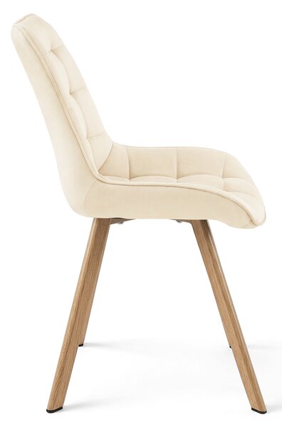 Scaun de dining SORIA VELVET, bej deschis