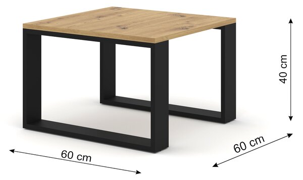 Set măsuțe cafea Nulakka (Stejar artisan + Negru). 1124967