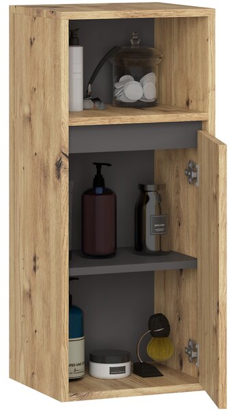 Dulap de baie Vambos W35 1P 1W (stejar artizanal + grafit). Promo -20%. 1152093
