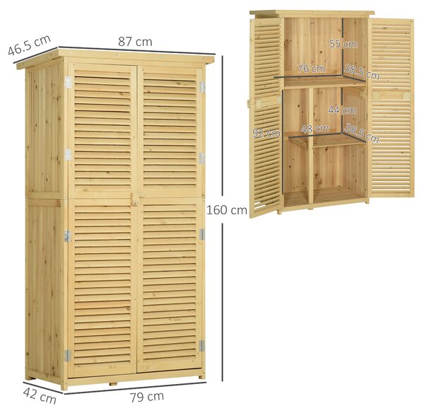 Magazie pentru exterior Outsunny, 87x46.5x160 cm | Aosom Romania