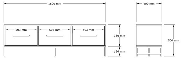 Comoda tv Melody ,living,culoare alb160 cm