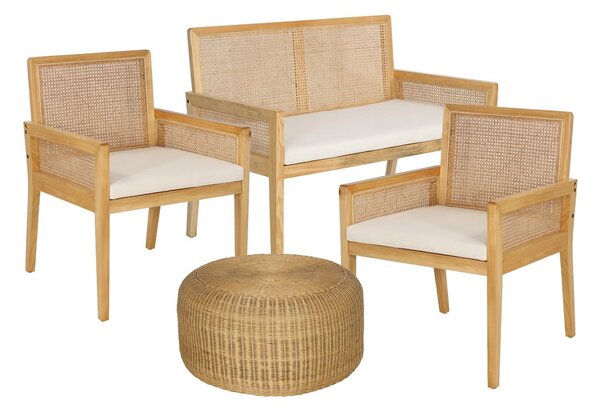 Set mobilier de grădină Tosca cu masă și canapea cu 2 locuri Ratta