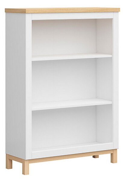 Biblioteca Haga cu 3 rafturi, alb/stejar sonoma, 34X91X129.5 cm