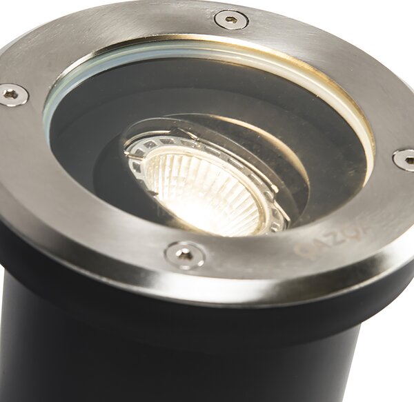 Set de 3 spoturi de sol exterioare din oțel reglabile IP65 - Delux