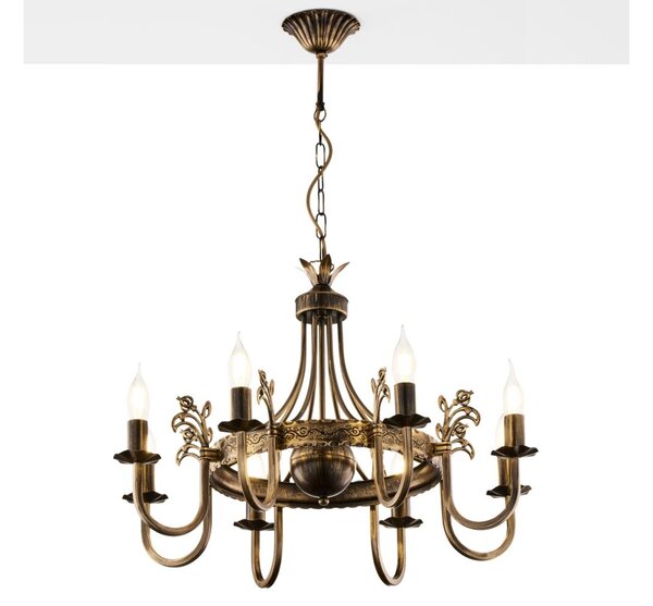 Jupiter 225 - KO 8 - Candelabru KORONA suspendat pe lanț, 8xE14/40W/230V