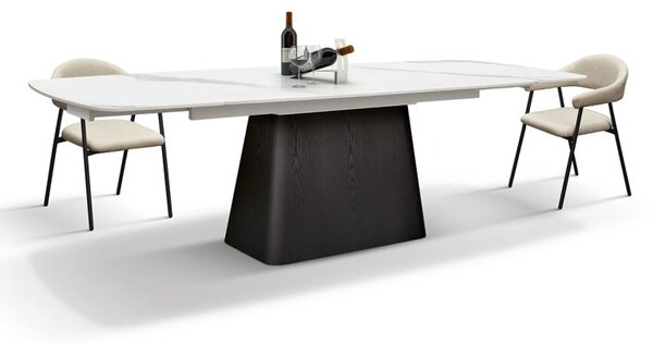Masă ceramică extensibilă Trevior 180/100 cm + 2 extensii de 40 cm