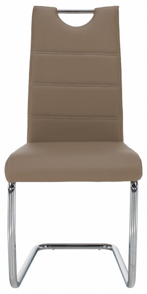 Z0ND0 Scaun de sufragerie Abalia New (capuccino + Crom). 808099