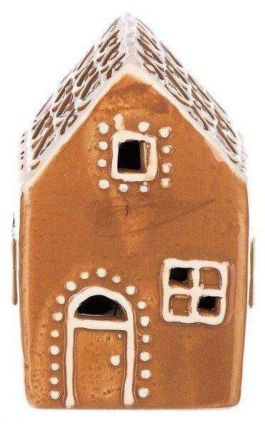 Decorațiuni de Crăciun Casă de turtă dulce II culumină LED, ceramică, 9 cm