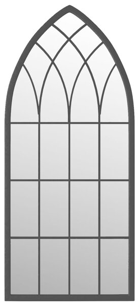 Oglindă, negru, 100x45 cm, fier, utilizare în interior