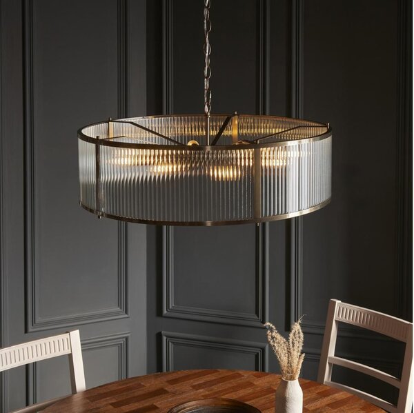 Endon 119455 - Candelabru RIDGETON cu lanț, 8xE14/7W/230V, alamă