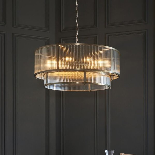 Endon 119456 - Candelabru RIDGETON pe lanț, 8xE14/7W/230V, alamă
