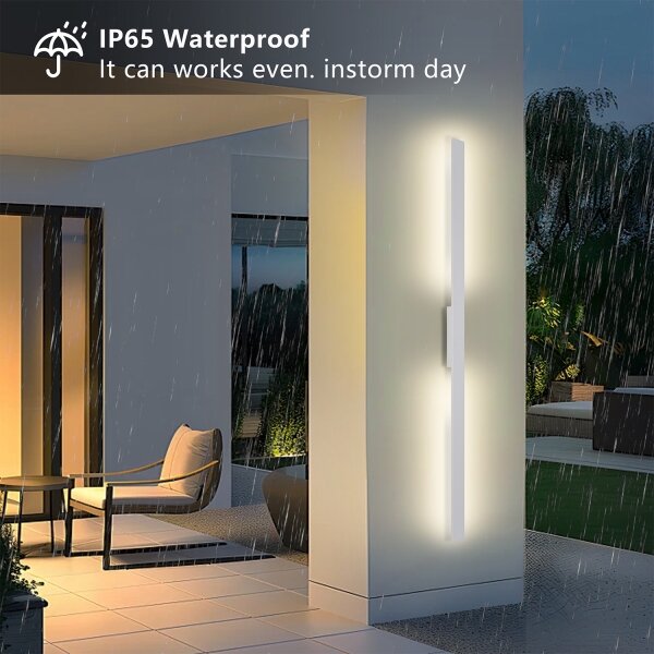 Brilagi - aplică de perete LED pentru exterior LUNA LED/30W/230V 3000K IP65 150 cm albă CRI 90