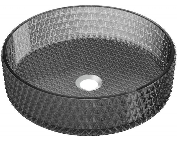 Mexen Aura chiuvetă de sticlă deasupra blatului 39 x 39 cm, neagră - 24013970