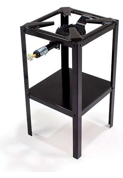 Arzator pentru gaz 8.5 kW, din fonta, 40x40x80 cm, raft depozitare