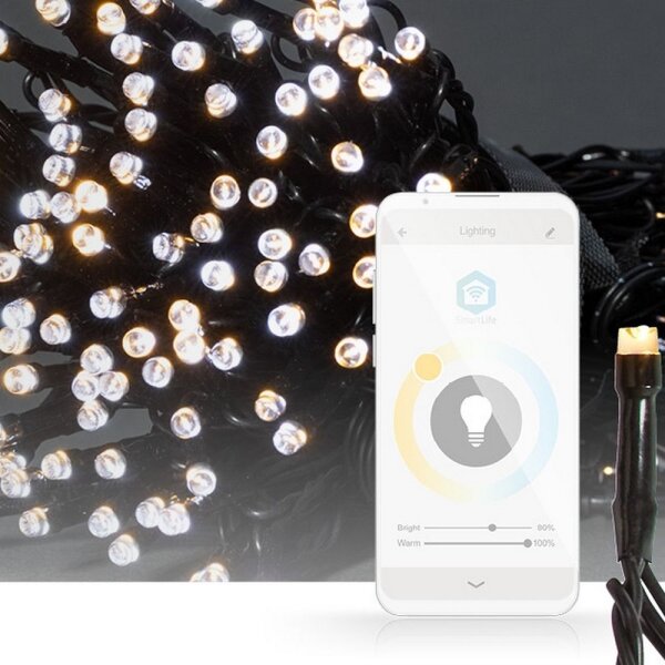 Nedis WIFILX02W100- Ghirlandă LED de Crăciun 100xLED/8 funcții 15m IP65 Wi-Fi Tuya
