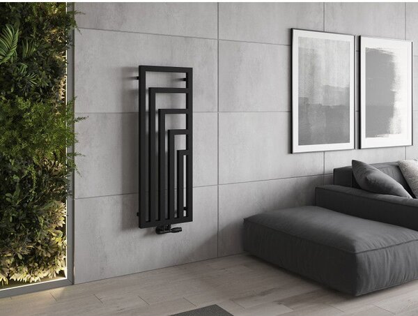 Mexen Alaska radiator decorativ 1216 x 440 mm, 542 W, negru - W205-1216-440-00-70