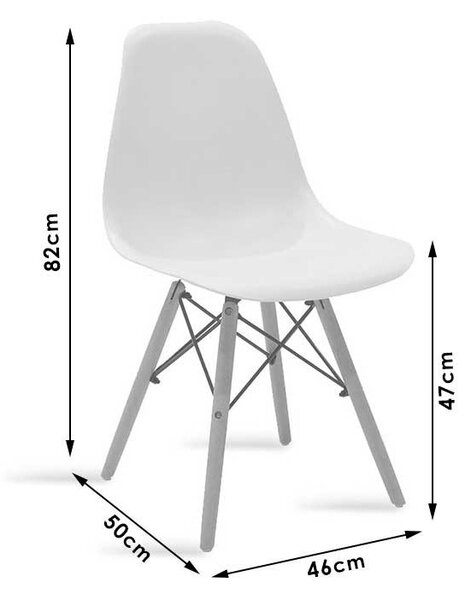 Scaun Julita Negru 46x52x81 cm