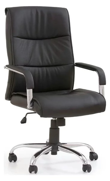 Scaun de birou HAMILTON, negru, piele ecologica, 60x70x102/111 cm