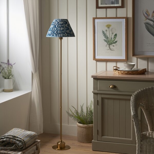 Endon 114778 - Lampă de podea LED reîncărcabilă, dimmabilă BURLEY LED/1,5W/5V alamă/albastru