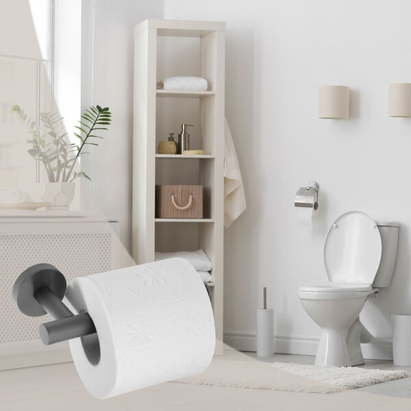 Suport hârtie igienică GUN Black 322231A LEO