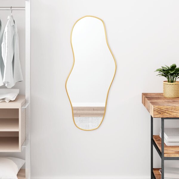 Oglindă de perete, auriu, 90x40 cm