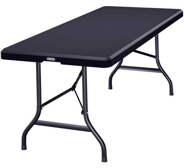 Masă de grădină pliabilă, din plastic, antracit, 183 x 75 x 73 cm