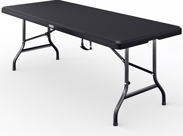 Masă de grădină pliabilă, din plastic, antracit, 183 x 75 x 73 cm