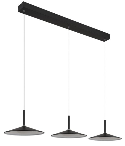 Globo LAMPONE 15635S-3 - Lustră LED suspendată pe cablu, 24W/230V, 4000K, neagră