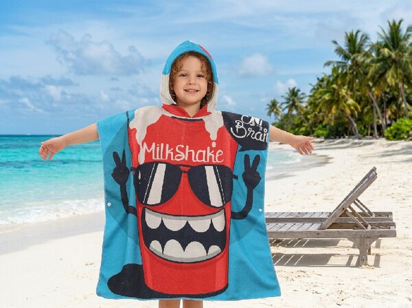 Poncho pentru copii MILKSHAKE albastru Dimensiune: 60 x 120 cm
