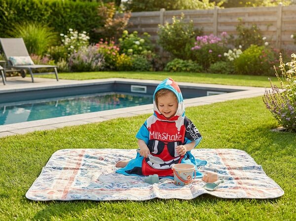 Poncho pentru copii MILKSHAKE albastru Dimensiune: 60 x 120 cm