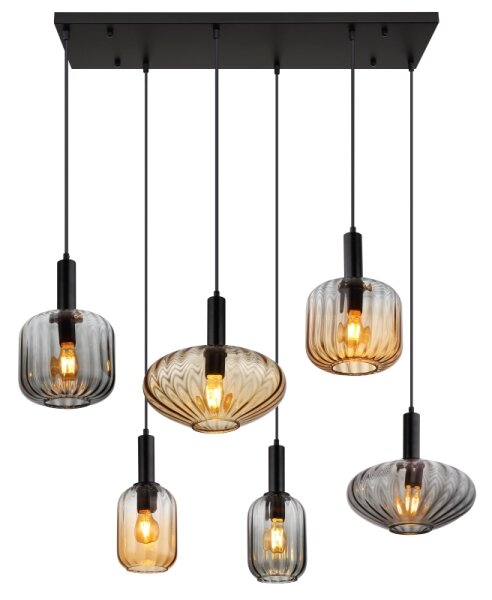 Lustră suspendată pe cablu VALLETTA 6xE27/60W/230V - Globo 15719-6