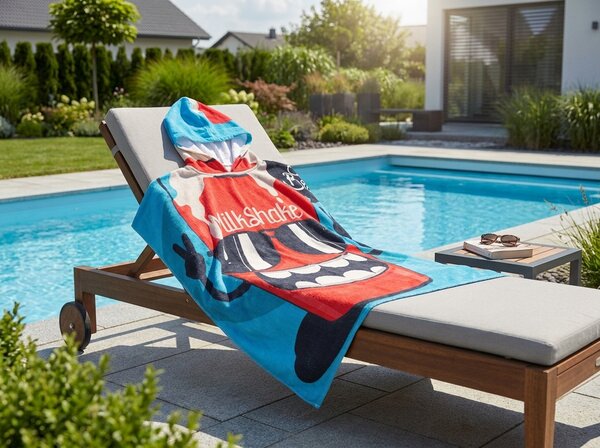 Poncho pentru copii MILKSHAKE albastru Dimensiune: 60 x 120 cm