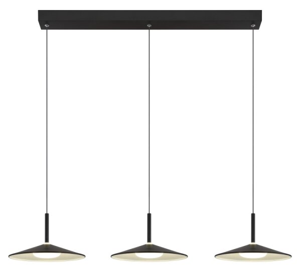 Globo LAMPONE 15635S-3 - Lustră LED suspendată pe cablu, 24W/230V, 4000K, neagră