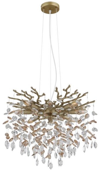 Globo 64138H1G - Candelabru cu cablu QUEENA, 8xE14/40W/230V, auriu