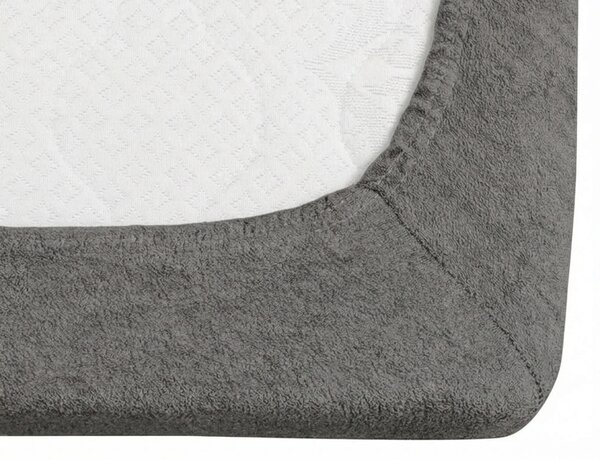 Cearsaf Frotir cu elastic EXCLUSIVE 180 x 200 cm gri inchis