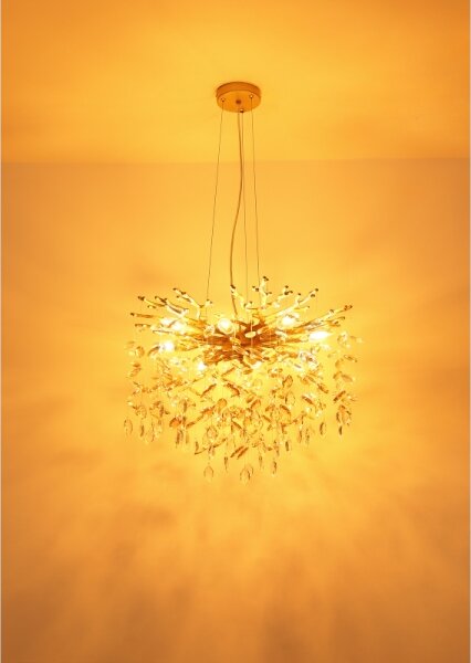 Globo 64138H1G - Candelabru cu cablu QUEENA, 8xE14/40W/230V, auriu