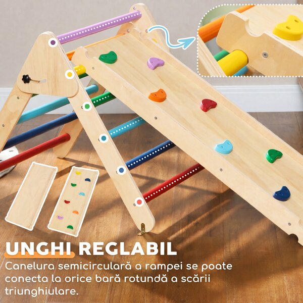 AIYAPLAY Joc de Cățărare pentru Copii 18-48 Luni, Multicolor | Aosom Romania