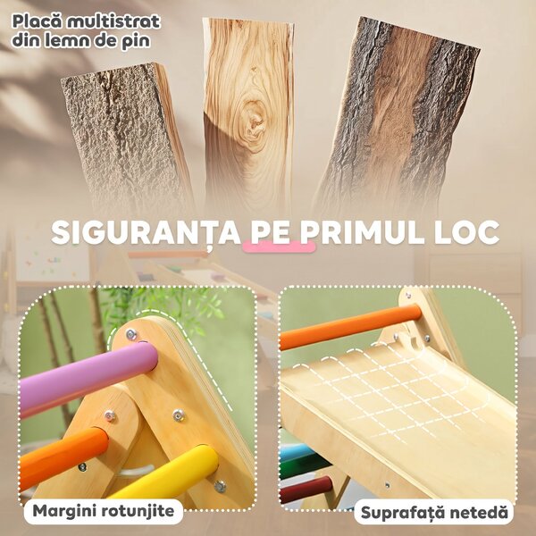 AIYAPLAY Joc de Cățărare pentru Copii 18-48 Luni, Multicolor | Aosom Romania