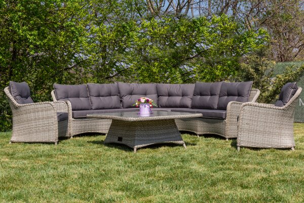 Set mobilier premium de gradina, Dublin, rattan