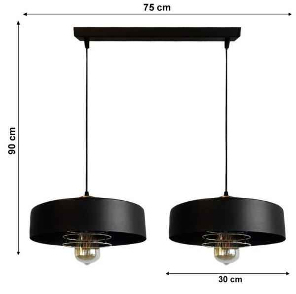 Lustră pe cablu VEST 2xE27/60W/230V