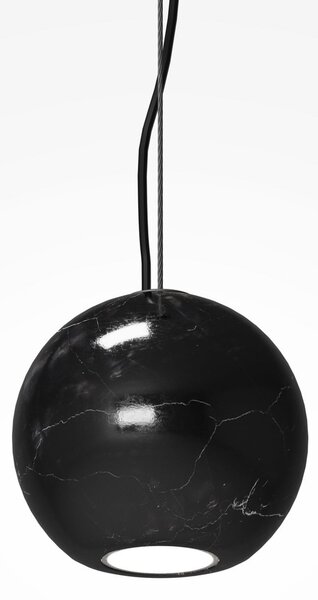 Maytoni Lampă suspendată BASIC TEXTURE, negru, Ø 12 cm, marmură, GU10, reglabil, Negru, Camera de zi / sufragerie, Marmură, Modern, glob