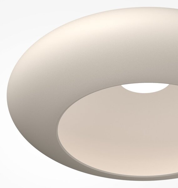 Maytoni Plafonieră LED Aros, albă, Ø 40 cm, metal, 3.000 K, Alb, Camera de zi / sufragerie, Aluminiu