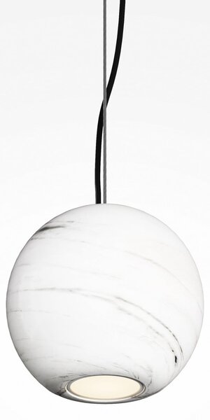 Maytoni Lampă suspendată BASIC TEXTURE, albă, Ø 12 cm, marmură, GU10, reglabil, Alb, Camera de zi / sufragerie, Marmură, Modern, glob