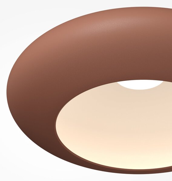 Maytoni Plafonieră LED Aros, culoare cupru, Ø 40 cm, metal, 3.000 K, Cupru, Camera de zi / sufragerie, Aluminiu
