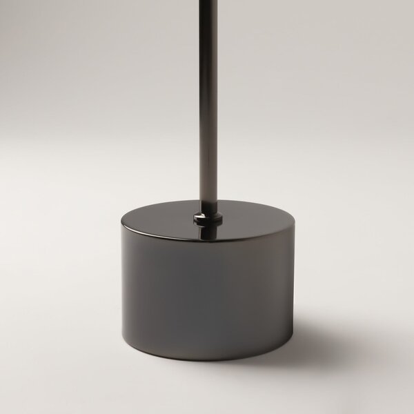 Maytoni Lampadar LED DOUBLE MOON, negru/gri fumuriu, înălțime 146 cm, reglabil, Gri, Camera de zi / sufragerie, Sticlă, Modern, glob