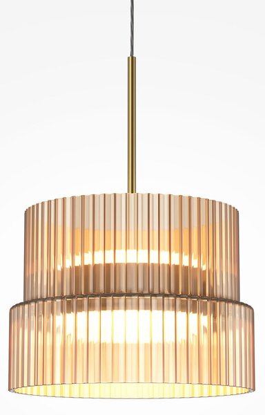 Maytoni Lampă suspendată LED SCALA, maro/bronz, Ø 15 cm, sticlă, dimabilă, reglabil, Maro / Rugină, Camera de zi / sufragerie, Sticlă, Modern