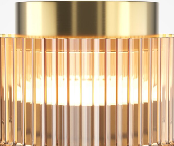 Maytoni Plafonieră LED SCALA, maro/bronz, Ø 15 cm, sticlă, dimabilă, reglabil, Maro / Rugină, Camera de zi / sufragerie, Sticlă, Modern