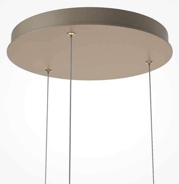 Maytoni Lampă suspendată LED SCALA, maro/bronz, Ø 40 cm, 3 becuri, sticlă, dimabilă, reglabil, Maro / Rugină, Camera de zi / sufragerie, Sticlă, Modern