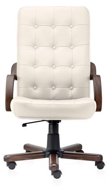 Scaun directorial ATLAS EXTRA piele naturala, Crem